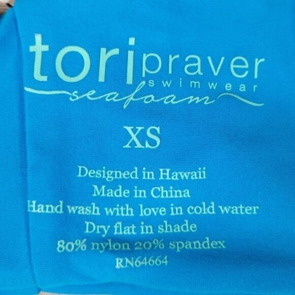 Tori Praver Shirred Bikini Top Sz XS - Picture 7 of 10